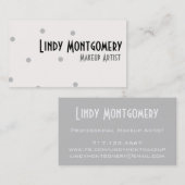 灰色の水玉模様のパーソナライズな名刺 名刺 (正面/裏面)