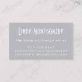 灰色の水玉模様のパーソナライズな名刺 名刺 (裏面)