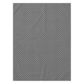 灰色の水玉模様，赤，灰色，灰色と白，レトロ テーブルクロス (正面)