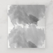 灰色の水色と木の冬のウェディングエスコートカード プレイスカード (内部開封)