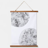 灰色の水色のスプラッシュ 吊り下げ型タペストリー (正面)