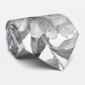 灰色の水色サボテンの花、多肉質n ネクタイ (ロール)