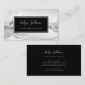 灰色の水色灰色 名刺 (正面/裏面)