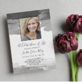 灰色の水色 – 写真 – 生活のお祝い 招待状