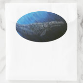 灰色の水 楕円形シール (バッグ)