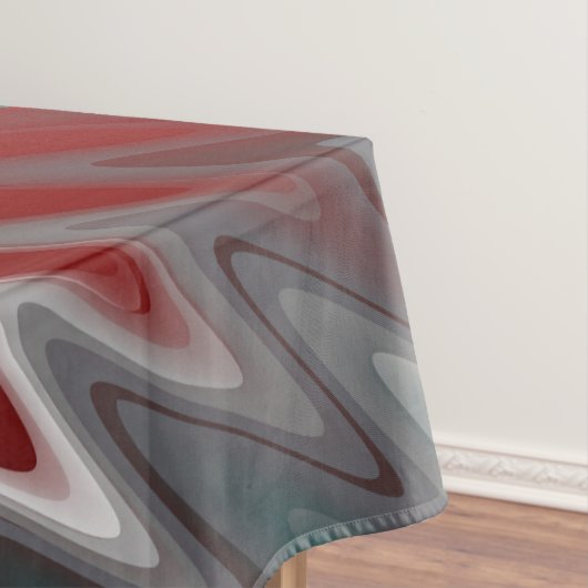 灰色の波オンブルゴーニュティール（緑がかった色） テーブルクロス (インサイチュ)