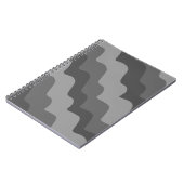 灰色の波状海波のグラデーション ノートブック (左側)