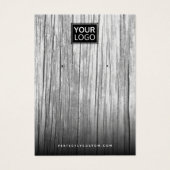 灰色の流木のカスタムロゴイヤリングディスプレイカード (正面)