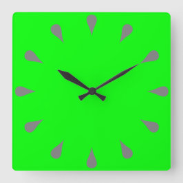 灰色の涙 スクエア壁時計