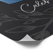 灰色の淡い緑祝の生命写真 ポスター (角)