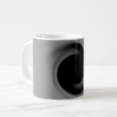 灰色の渦巻くブラックホール コーヒーマグカップ (正面左)