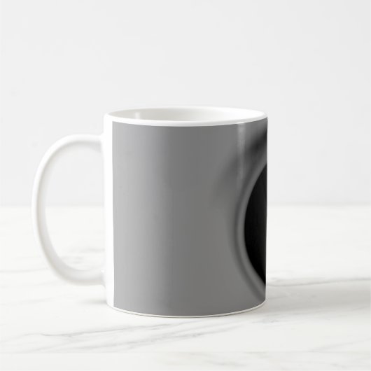 灰色の渦巻くブラックホール コーヒーマグカップ (左)
