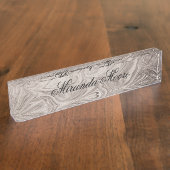 灰色の渦巻 デスクネームプレート (側面)