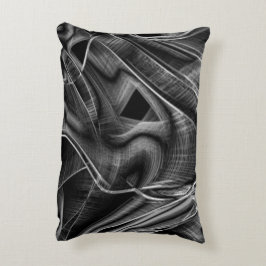 灰色の溝、黒い背景で非常に曲がっている アクセントクッション