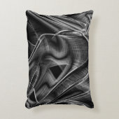 灰色の溝、黒い背景で非常に曲がっている アクセントクッション (正面(垂直))