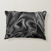 灰色の溝、黒い背景で非常に曲がっている アクセントクッション (裏面)