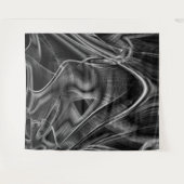 灰色の溝、黒い背景で非常に曲がっている タペストリー (正面(横))