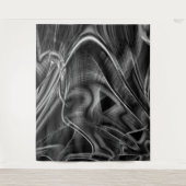 灰色の溝、黒い背景で非常に曲がっている タペストリー (正面)