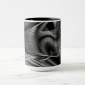 灰色の溝、黒い背景で非常に曲がっている マグカップ (中央)