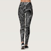 灰色の溝、黒い背景で非常に曲がっている レギンス (裏面)