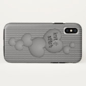 灰色の滝のように落ちるHearts❤のニットのiPhoneの箱 Case-Mate iPhoneケース (裏面(横))