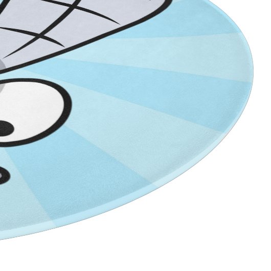 灰色の漫画の家のはえ カッティングボード (角)