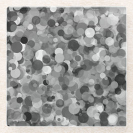 灰色の点ガラスのコースター ガラスコースター