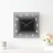 灰色の無限デザインの時計4 スクエア壁時計 (ホーム)