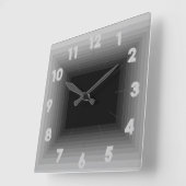 灰色の無限デザインの時計4 スクエア壁時計 (傾斜)
