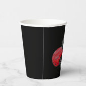 灰色の煙の取り外し可能な背景を持つ赤いコルベット 紙コップ (右)