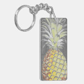 灰色の熱帯黄色いPinneapple キーホルダー (正面左)