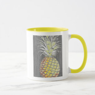 灰色の熱帯黄色いPinneapple マグカップ