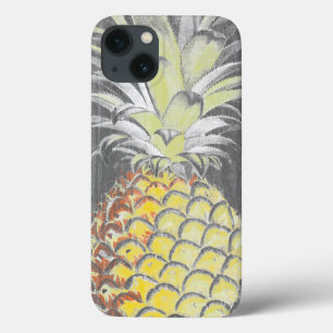 灰色の熱帯黄色いPinneapple iPhone 13ケース
