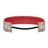 灰色の犬のパターン アスレチックヘッドバンド (裏面)