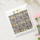 灰色の犬のパターン。 フェイバーバッグ (封をした状態)