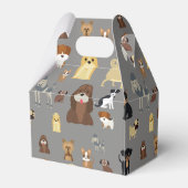 灰色の犬のパターン フェイバーボックス (裏面サイド)