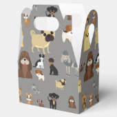 灰色の犬のパターン フェイバーボックス (オープン)