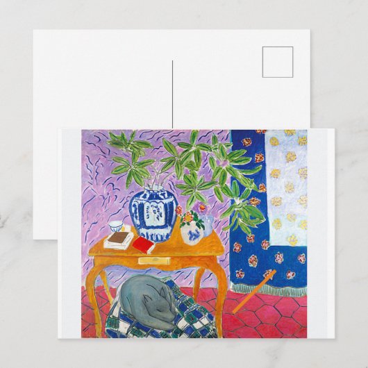 灰色の犬は ポストカード (正面/裏面)