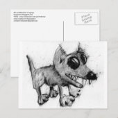 灰色の犬 ポストカード (正面/裏面)