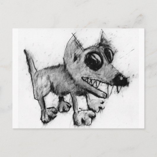灰色の犬 ポストカード (正面)