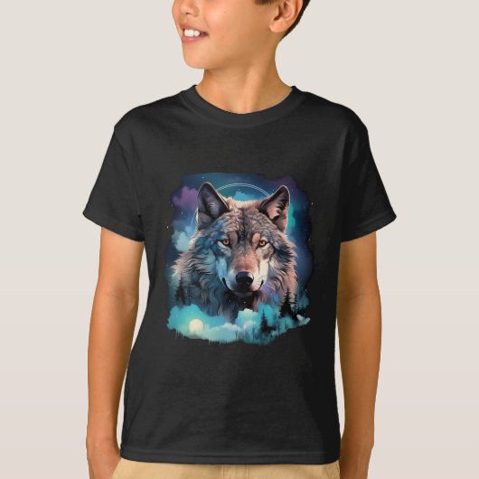 灰色の狼の狩場1  Tシャツ (正面)