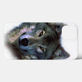 灰色の狼の目 Case-Mate iPhoneケース (裏面 (横))