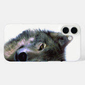 灰色の狼の目 Case-Mate iPhoneケース (裏面 (横))
