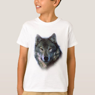 灰色の狼の目 Tシャツ