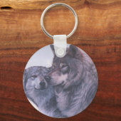 灰色の狼 キーホルダー (正面)