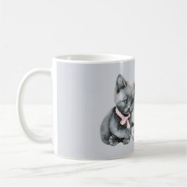 灰色の猫とマウス 最高の友達 forever コーヒーマグカップ