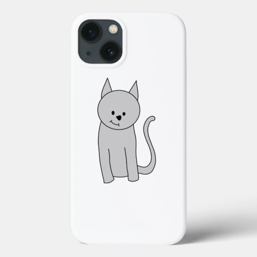 灰色の猫の漫画。 Case-Mate iPhoneケース (裏面)