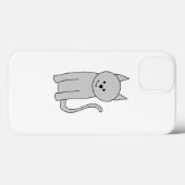 灰色の猫の漫画。 Case-Mate iPhoneケース (裏面 (横))