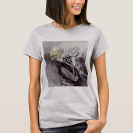 灰色の猫を持つ貴婦人 (ジョヴァンニ・ボルドーニ作) Tシャツ