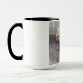 灰色の猫を飼っている女性(byジョバンニ・ボルディーニ) マグカップ (左)